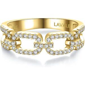 Women's Twist Link D Color VVS1 Lab Created Diamond Rings Eternity Stackable